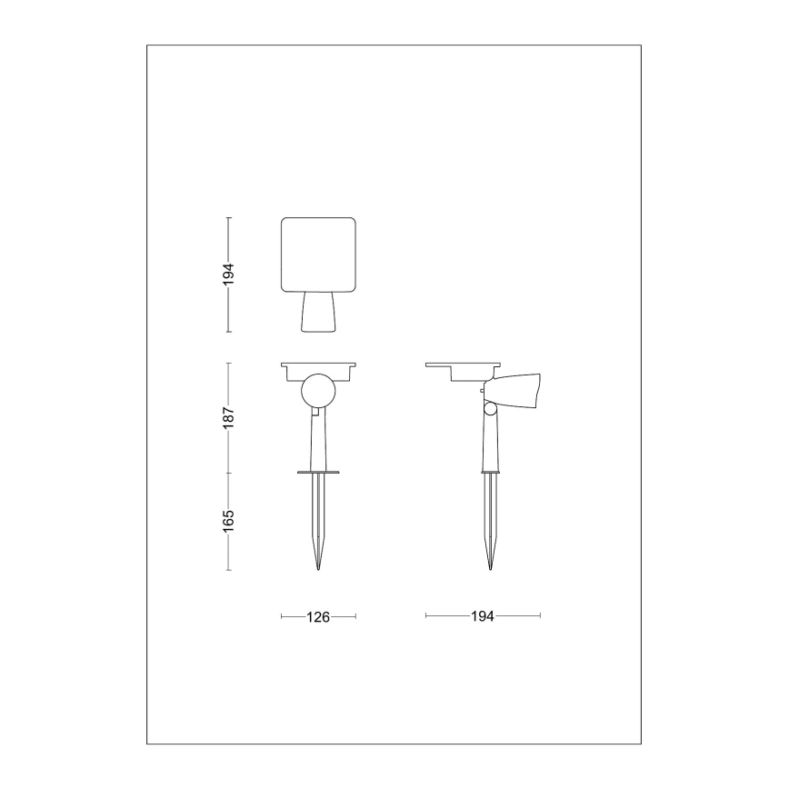 Philips - LED Solar kohdevalo ASHLYN LED/1,4W/3,7V 2700K IP44
