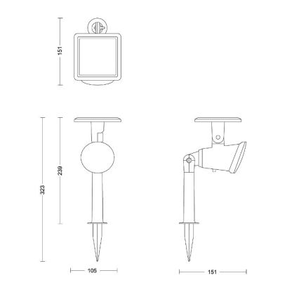 Philips - LED Solar kohdevalo JIVIX LED/1,4W/3,7V 1800 mAh IP44