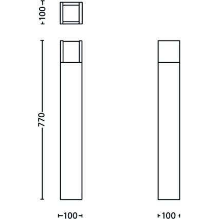 Philips - LED-ulkolamppu LED/3,8W/230V 77 cm 3000K IP44