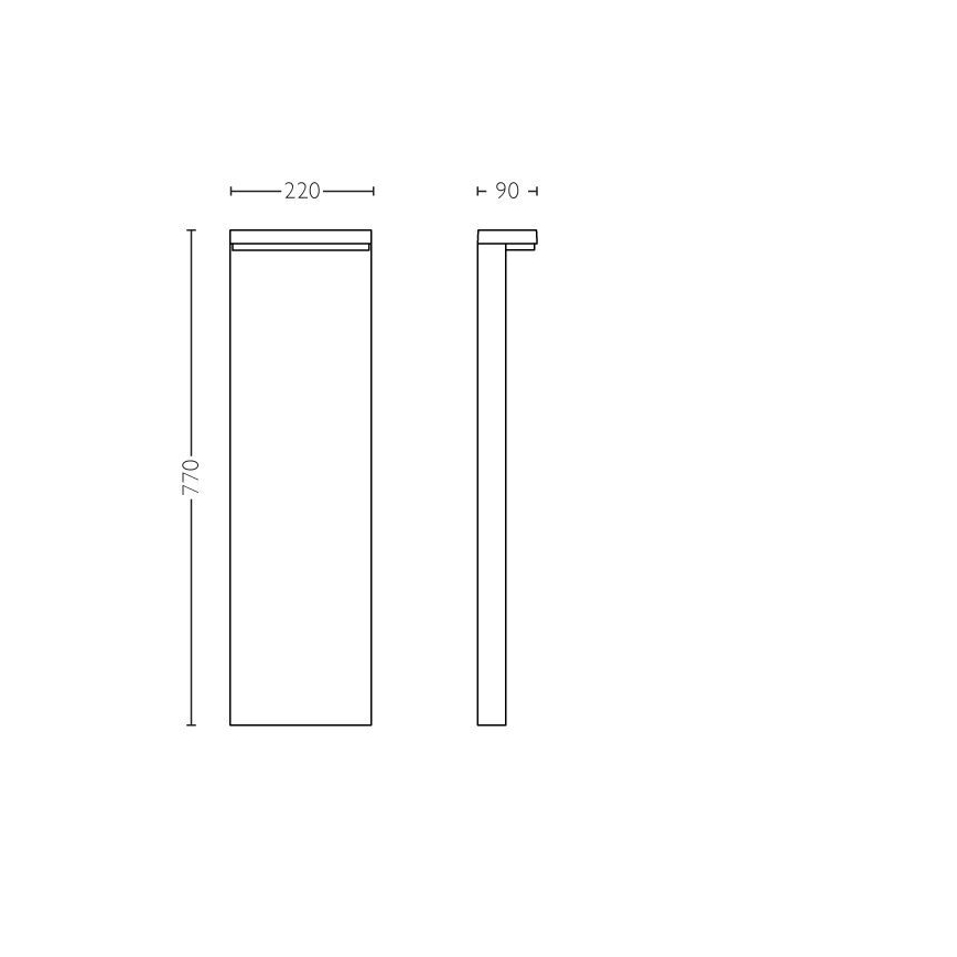 Philips - LED-ulkolamppu BUSTAN LED/3,8W/230V 2700K 77 cm IP44