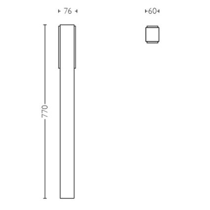 Philips - LED-ulkolamppu STRATOSPHERE LED/3,8W/230V 77 cm 2700K IP44