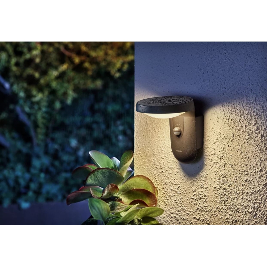 Philips - LED ulkoseinävalaisin anturilla LED/9W/230V 2700K IP44