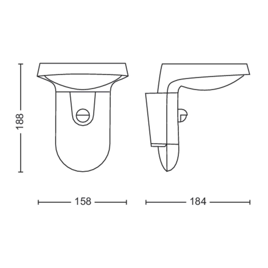 Philips - LED ulkoseinävalaisin anturilla LED/9W/230V 2700K IP44