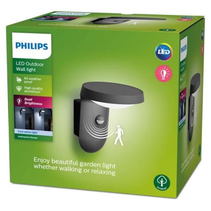 Philips - LED ulkoseinävalaisin anturilla LED/9W/230V 4000K IP44