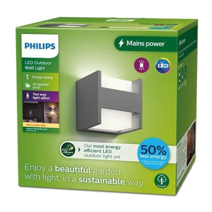 Philips - LED-ulkoseinävalaisin ARBOUR LED/3,8W/230V 2700K IP44