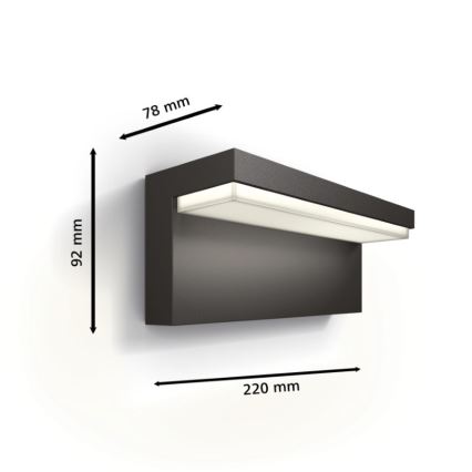 Philips - LED-ulkoseinävalaisin BUSTAN LED/3,8W/230V 4000K IP44