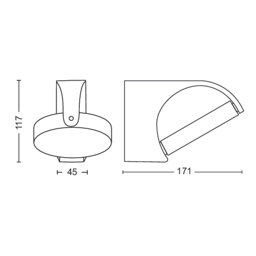 Philips - LED-ulkoseinävalaisin LED/7W/230V 4000K IP44