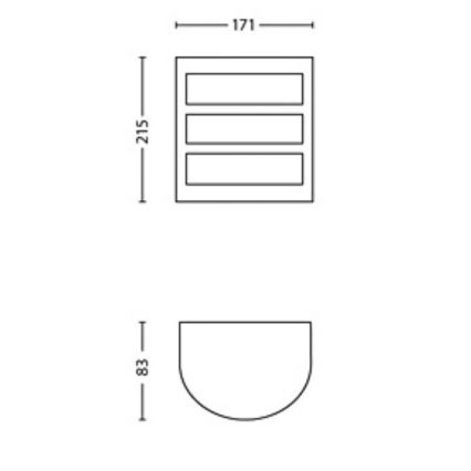 Philips - LED-ulkoseinävalaisin PYTHON LED/3,8W/230V IP44