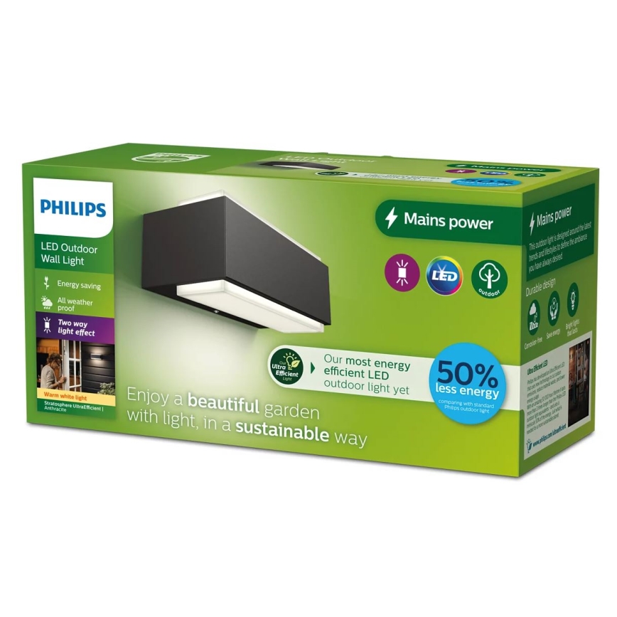 Philips - LED-ulkoseinävalaisin STRATOSPHERE LED/3,8W/230V 2700K IP44