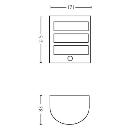 Philips - LED-ulkoseinävalo anturilla LED/6W/230V 2700K IP44