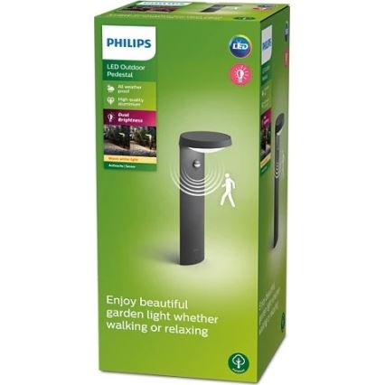 Philips - LED-ulkovalaisin anturilla LED/9W/230V 2700K IP44