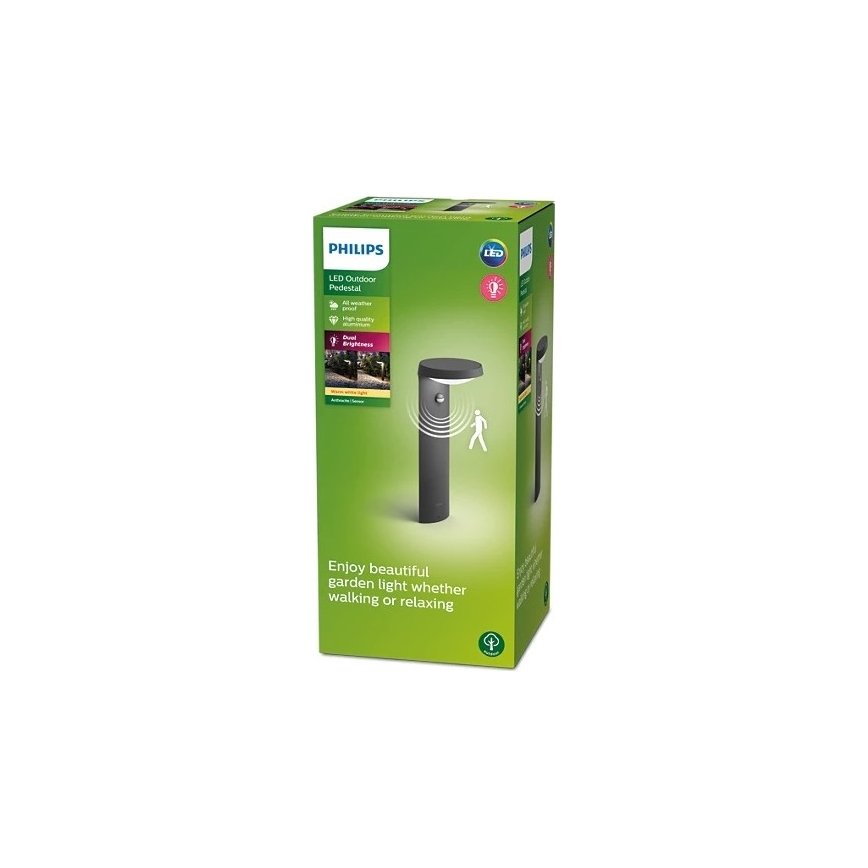 Philips - LED-ulkovalaisin anturilla LED/9W/230V 2700K IP44