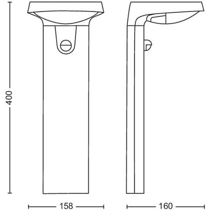 Philips - LED-ulkovalaisin anturilla LED/9W/230V 2700K IP44