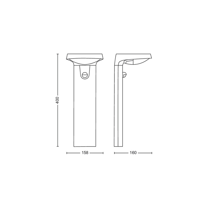 Philips - LED-ulkovalaisin anturilla LED/9W/230V 2700K IP44