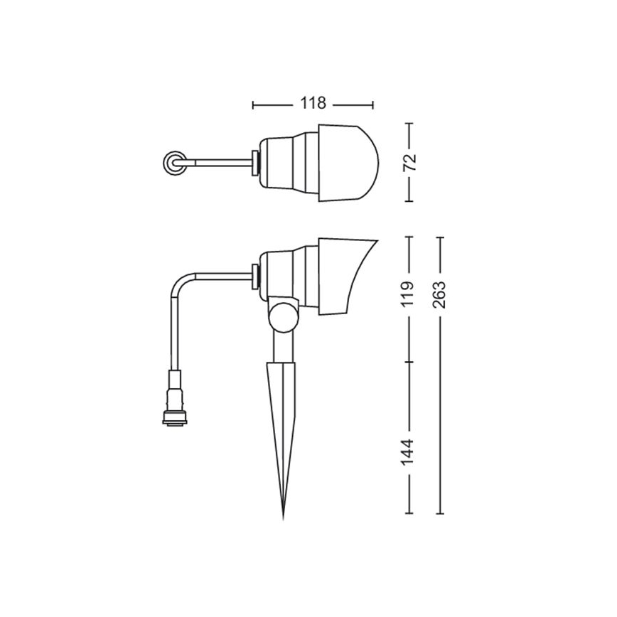 Philips - LED-ulkovalaisin LED/6W/12V 2700K IP44