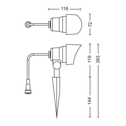 Philips - LED-ulkovalaisin LED/6W/12V 4000K IP44