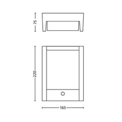 Philips - LED Ulkovalo anturilla ARBOUR LED/3,8W/230V 2700K IP44
