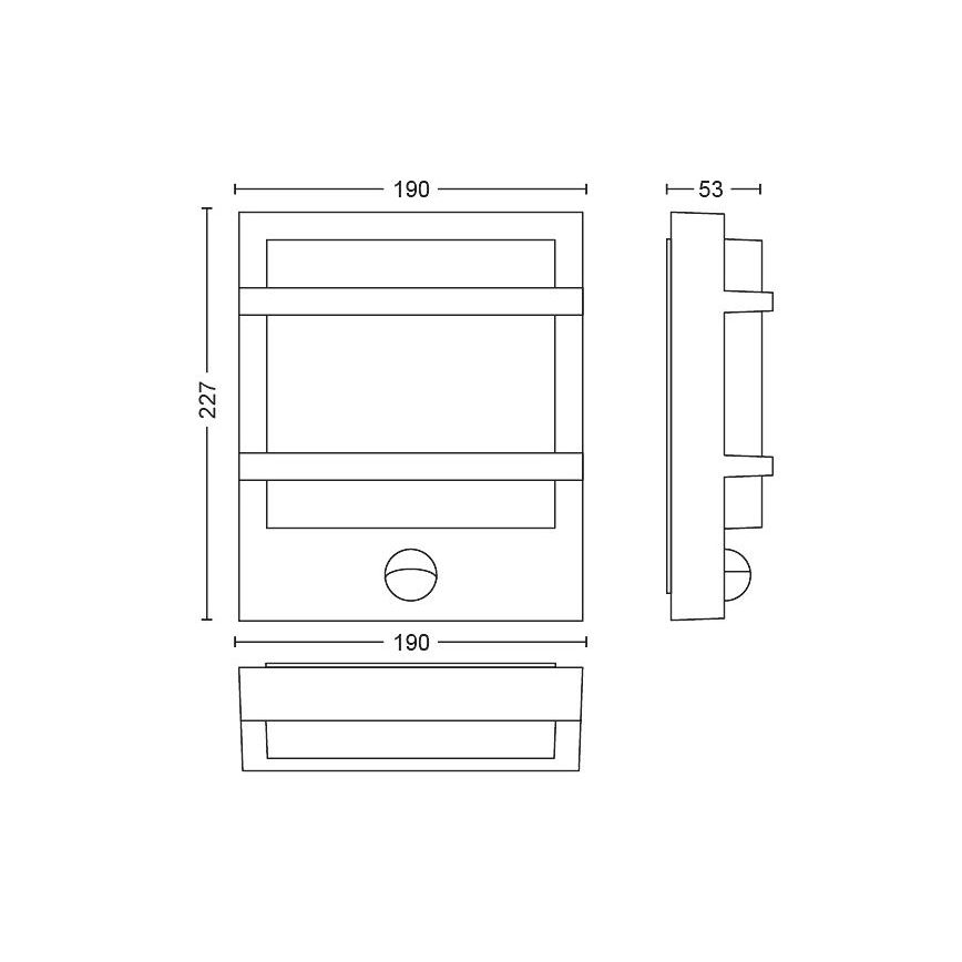 Philips - LED Ulkovalo anturilla PETRONIA LED/3,8W/230V IP44