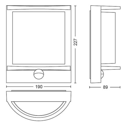 Philips - LED Ulkovalo anturilla SAMONDRA LED/3,8W/230V IP44