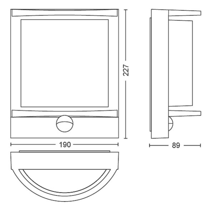 Philips - LED Ulkovalo anturilla SAMONDRA LED/3,8W/230V IP44