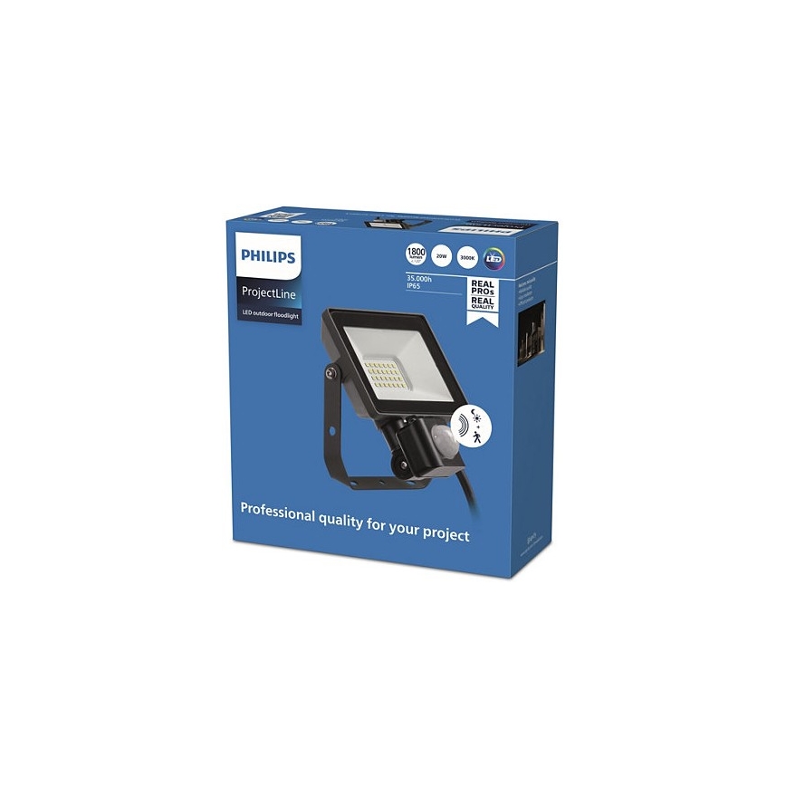 Philips - LED-ulkovalonheitin anturilla PROJECTLINE LED/20W/230V IP65 3000K