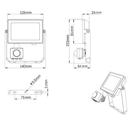Philips - LED-ulkovalonheitin anturilla PROJECTLINE LED/20W/230V IP65 3000K