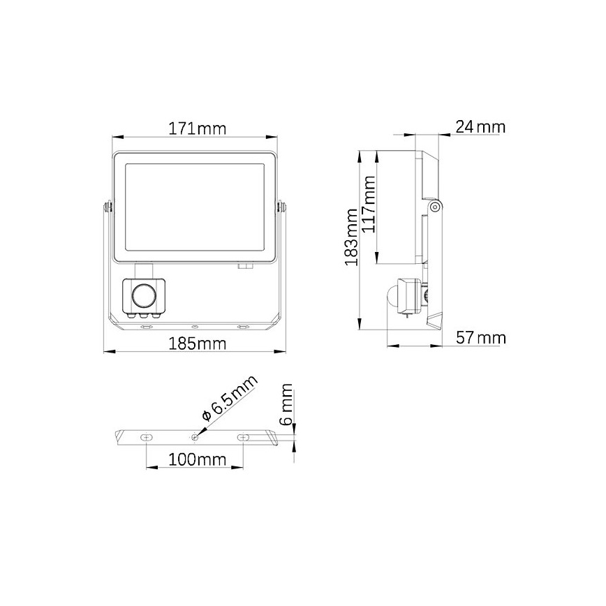Philips - LED-ulkovalonheitin anturilla PROJECTLINE LED/30W/230V IP65 4000K