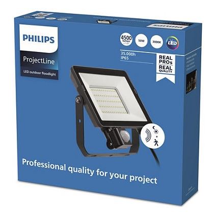 Philips - LED-ulkovalonheitin anturilla PROJECTLINE LED/50W/230V IP65 3000K