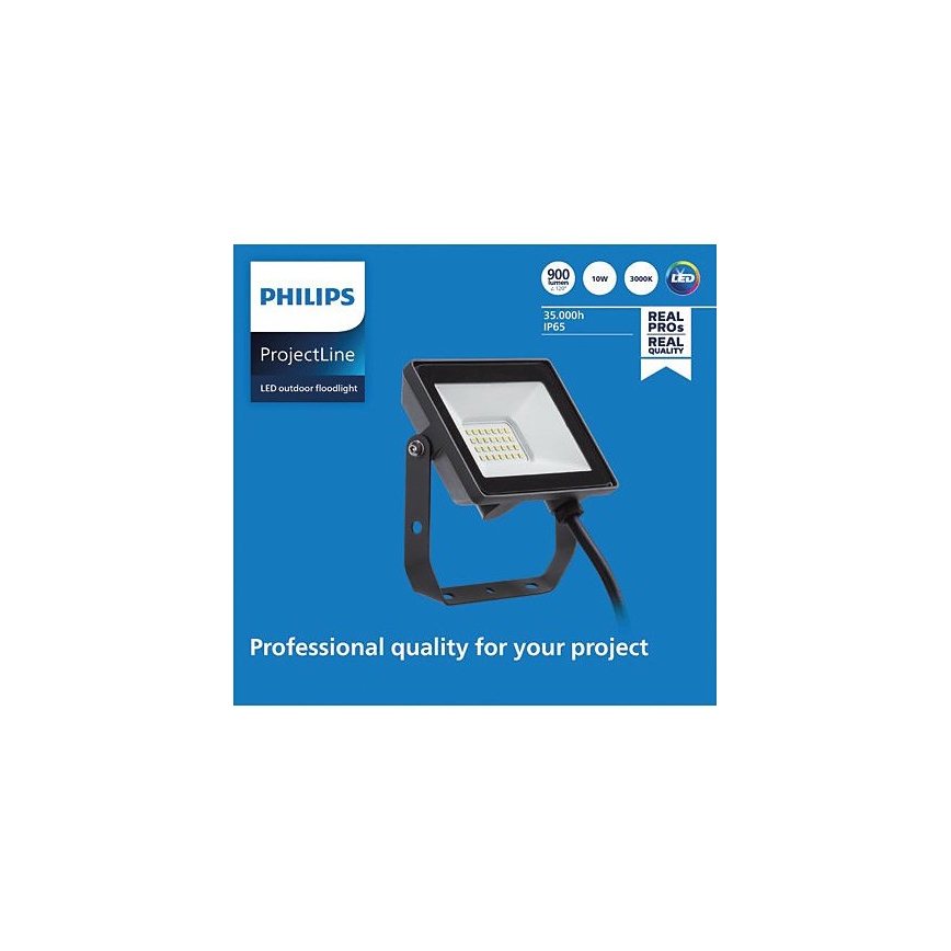Philips - LED-ulkovalonheitin PROJECTLINE LED/10W/230V IP65 3000K