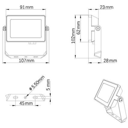 Philips - LED-ulkovalonheitin PROJECTLINE LED/10W/230V IP65 4000K