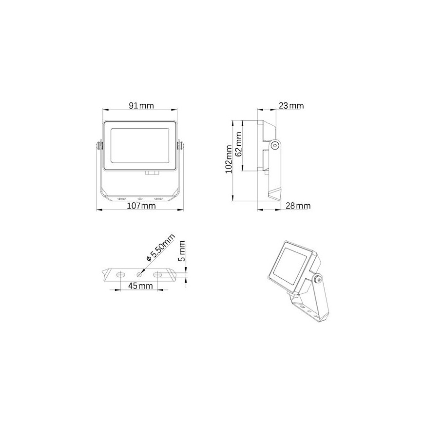 Philips - LED-ulkovalonheitin PROJECTLINE LED/10W/230V IP65 4000K