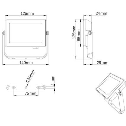 Philips - LED-ulkovalonheitin PROJECTLINE LED/20W/230V IP65 3000K