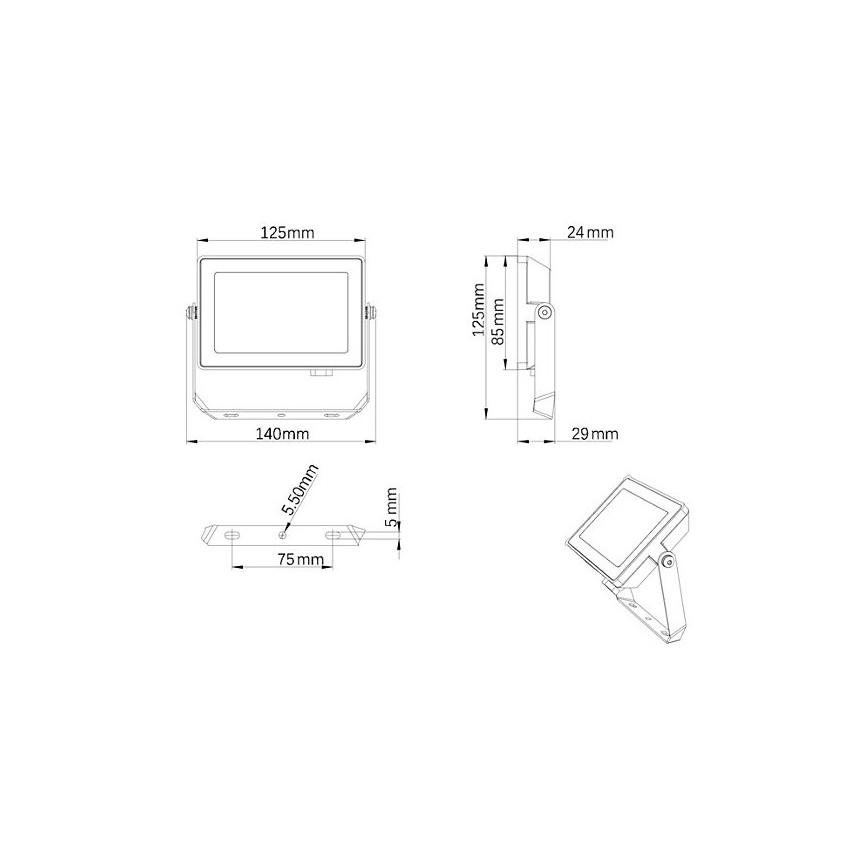 Philips - LED-ulkovalonheitin PROJECTLINE LED/20W/230V IP65 3000K