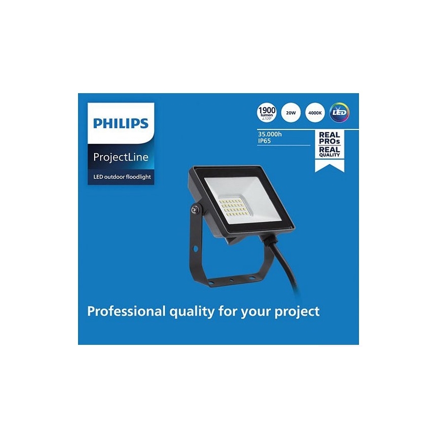 Philips - LED-ulkovalonheitin PROJECTLINE LED/20W/230V IP65 4000K