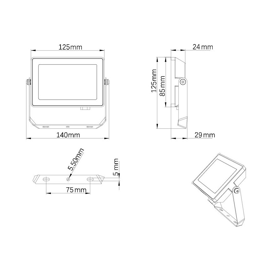 Philips - LED-ulkovalonheitin PROJECTLINE LED/20W/230V IP65 4000K