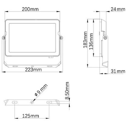 Philips - LED-ulkovalonheitin PROJECTLINE LED/50W/230V IP65 3000K