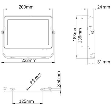 Philips - LED-ulkovalonheitin PROJECTLINE LED/50W/230V IP65 4000K