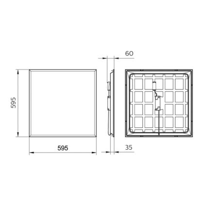 Philips - LED Upotettava paneeli LEDINAIRE LED/34W/230V 60x60 cm 4000K