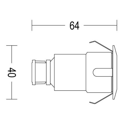 Philips - LED upotettava ulkovalo SPORE LED/1W/24V IP67