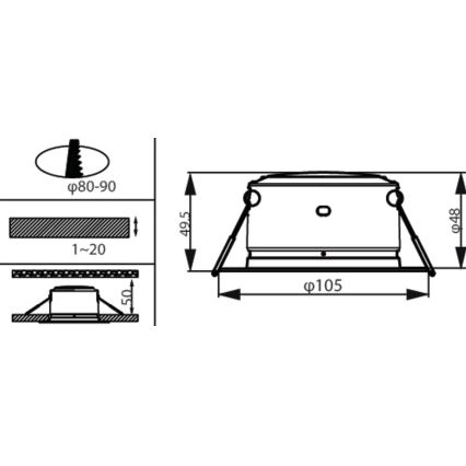 Philips - LED upotettava valo LED/2,2W/230V 3000K
