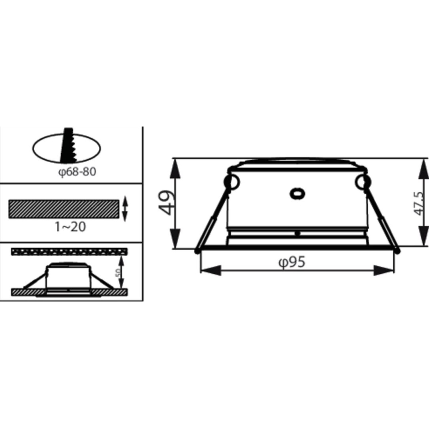 Philips - LED upotettava valo LED/2W/230V 3000K