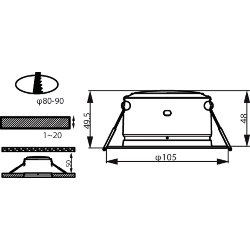 Philips - LED upotettava valo LED/4,5W/230V 4000K