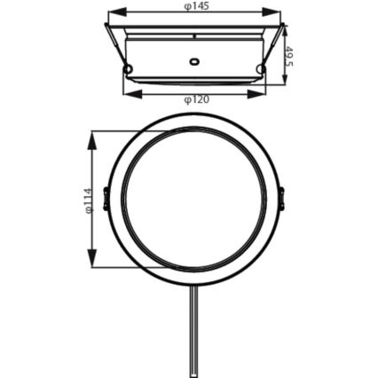 Philips - LED upotettava valo LED/4,8W/230V 3000K