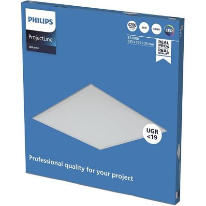 Philips - LED upotettava valo PROJECTLINE LED/36W/230V 59,5x59,5 cm