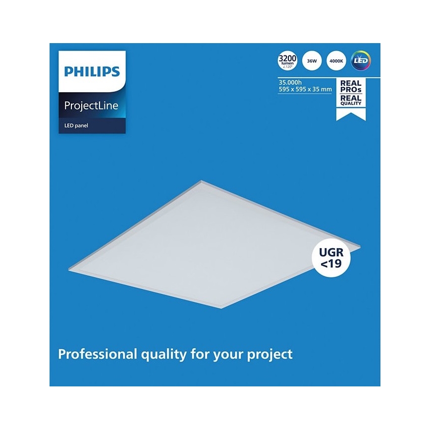 Philips - LED upotettava valo PROJECTLINE LED/36W/230V 59,5x59,5 cm