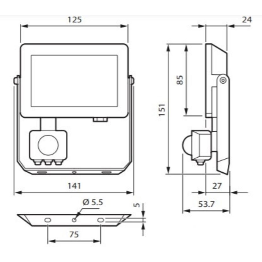 Philips - LED-valonheitin anturilla DECOFLOOD LED/20W/230V IP65