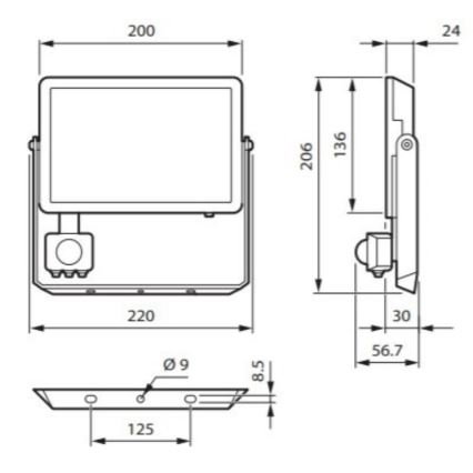 Philips - LED-valonheitin anturilla DECOFLOOD LED/50W/230V IP65