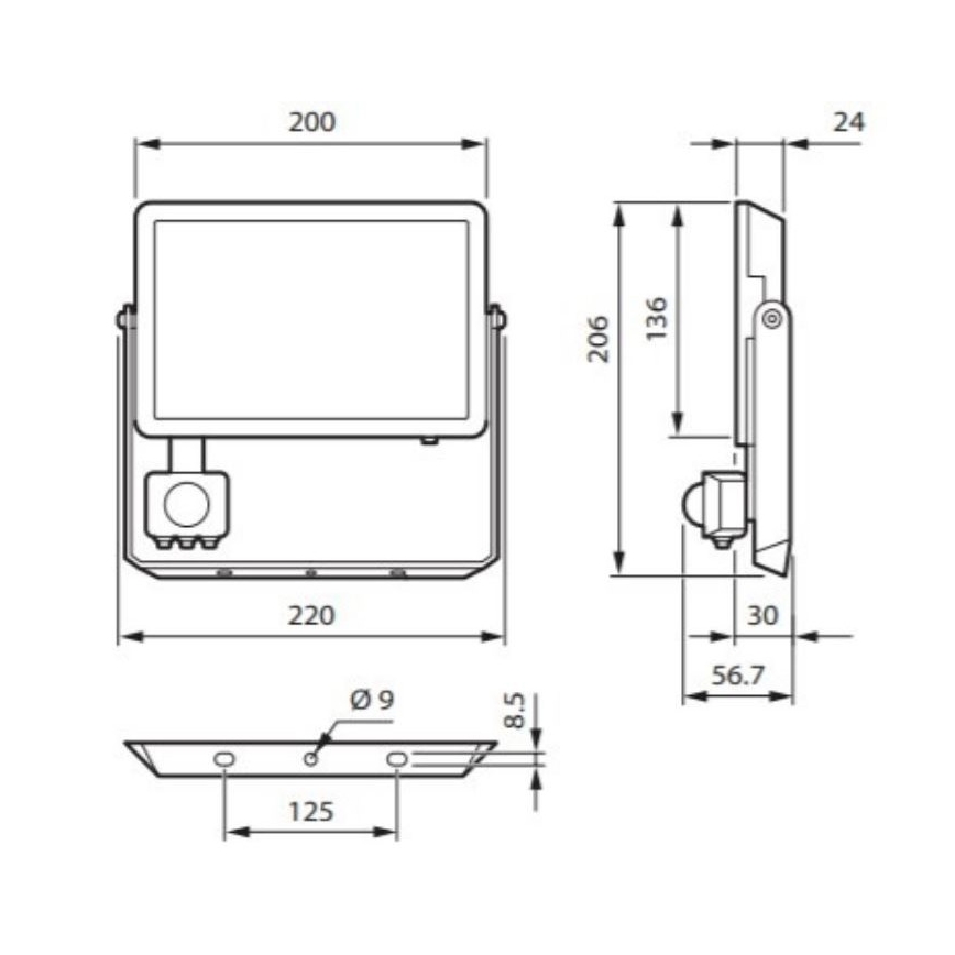 Philips - LED-valonheitin anturilla DECOFLOOD LED/50W/230V IP65