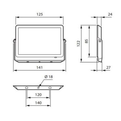 Philips - LED-valonheitin DECOFLOOD LED/20W/230V IP65