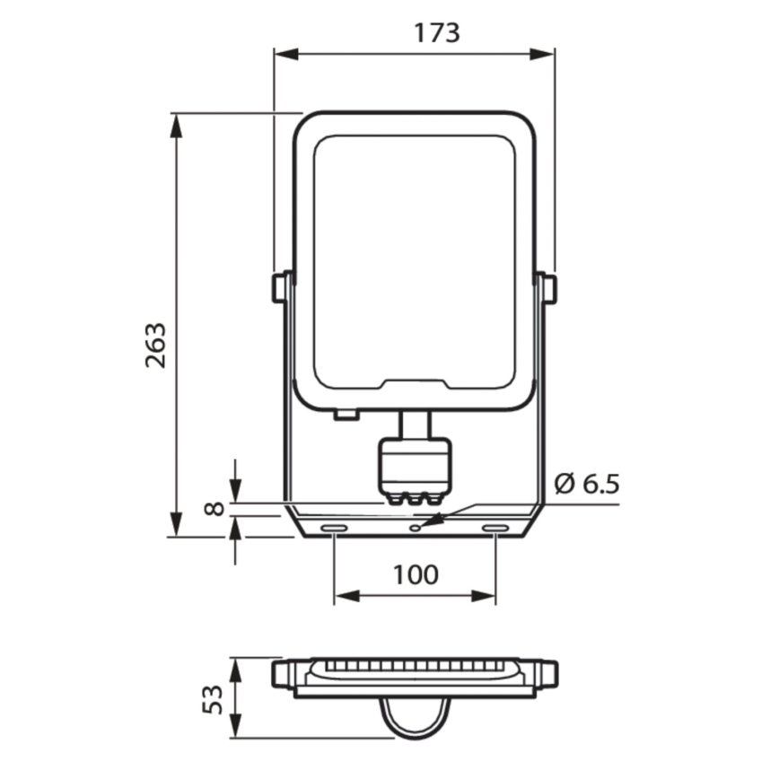 Philips - LED Valonheitin sensorilla LED/50W/230V 3000K IP65